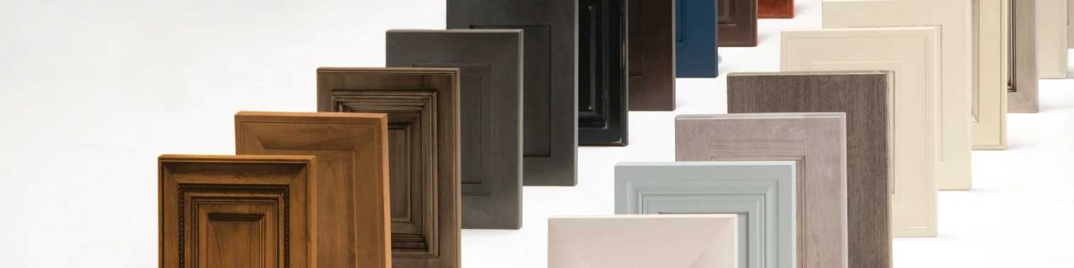 cabinet faces in various finishes and colors